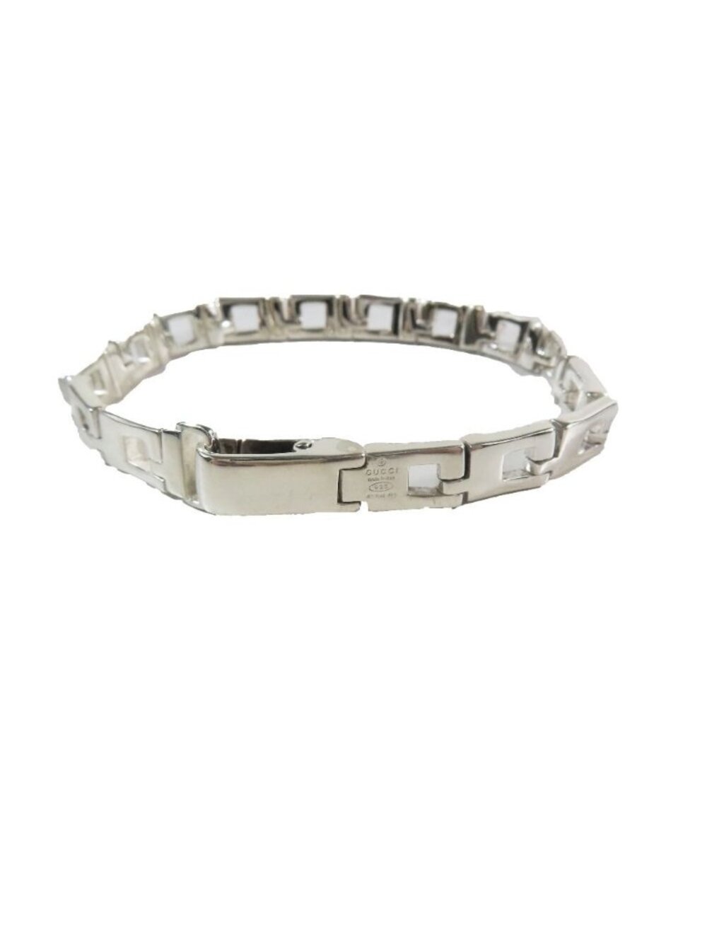 Gucci Polished Glogo Chain Bracelet 925 Sterling Silver - Picture 1 of 6
